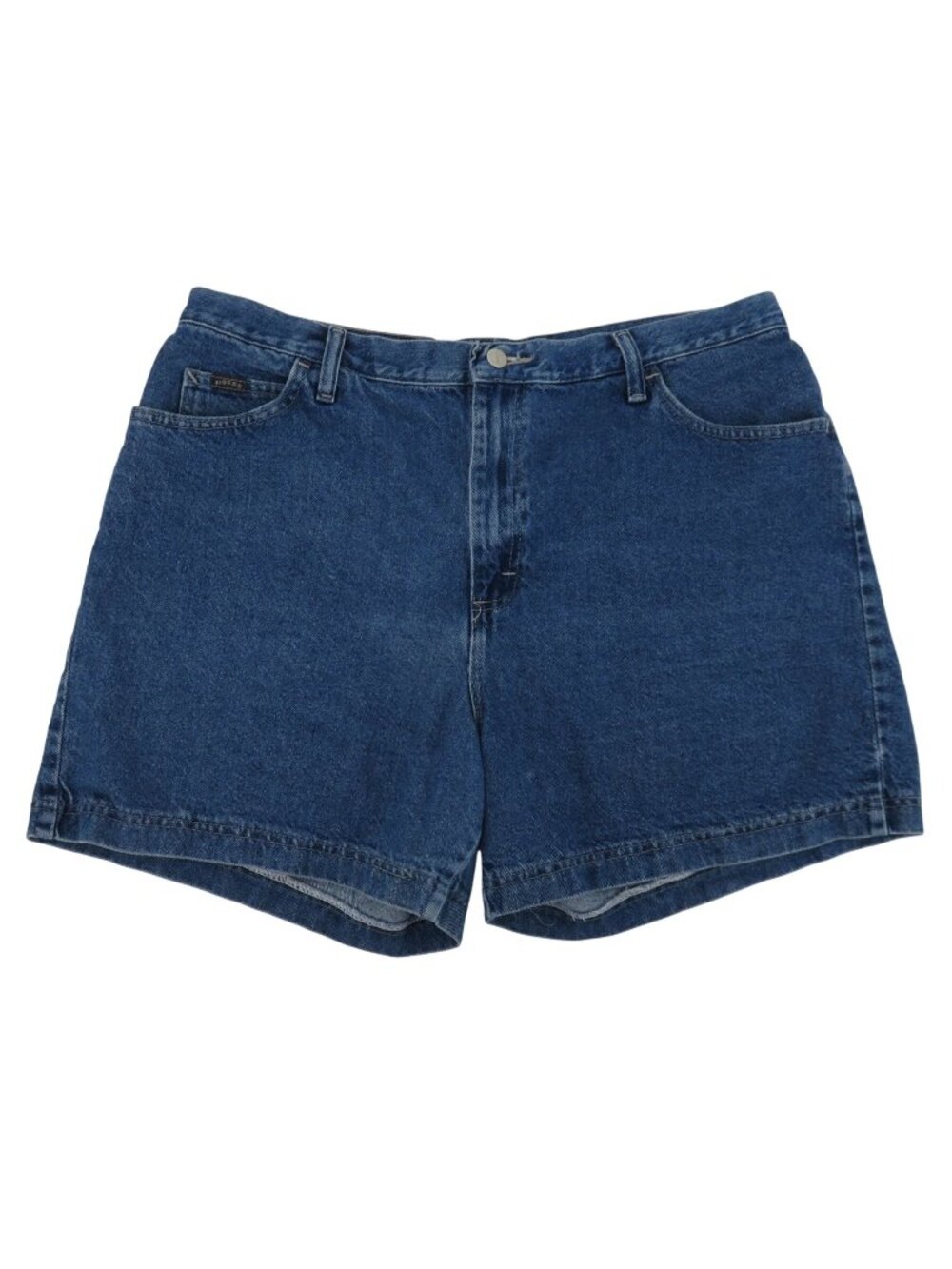 Riders Women 18 Blue Denim Jean Shorts All Cotton Has Pockets Belt Loops VTG 90s